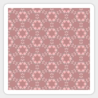 Red clover wreaths in dusty rose colors Sticker